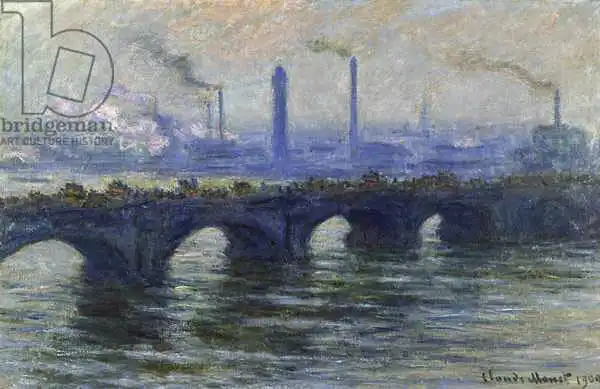 Claude Monet、WATERLOO BRIDGE、画集画、新品額装付 Waterloo Bridge (1899 – 1901) by Claude Monet – Artchive